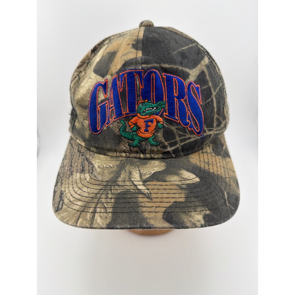 Vintage Florida Gators Albert Camo Snapback Hat Embroidered